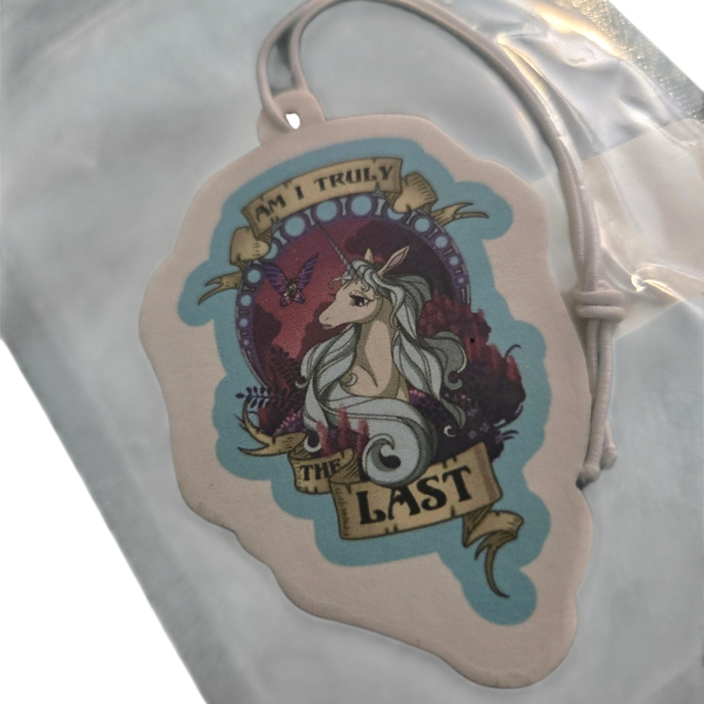 Unicorn Air Freshener with Blue and Cream Design The Last Unicorn
